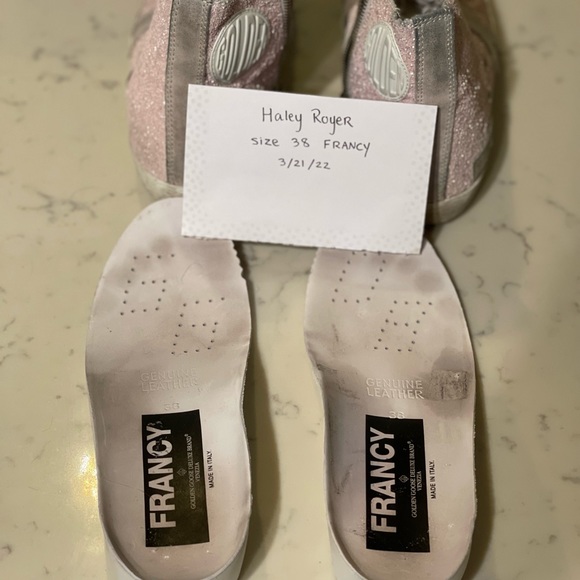 SOLD Golden Goose Pink Ice Glitter Francy Sneaker size 38 - Picture 8 of 9
